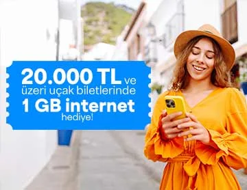 Yurt Dışı Uçuşlarında 1 GB İnternet Hediye!